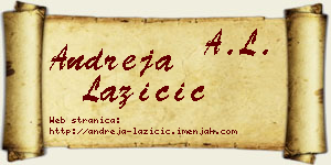 Andreja Lazičić vizit kartica